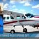 Darren Harrison and the Cessna 208 Caravan he landed when the pilot became incapacitated.